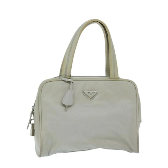 PRADA Hand Bag Nylon Gray Auth 68818 - Picture 1 of 14